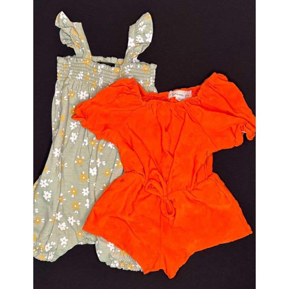 Baby Toddler Girl 2-piece bundle | 24 M - 2 T | Onesie Short Rompers